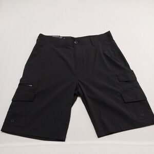 Iron Co. Men's Comfort Waistband Stretch Hybrid Cargo Short Black  Size 32 NWT